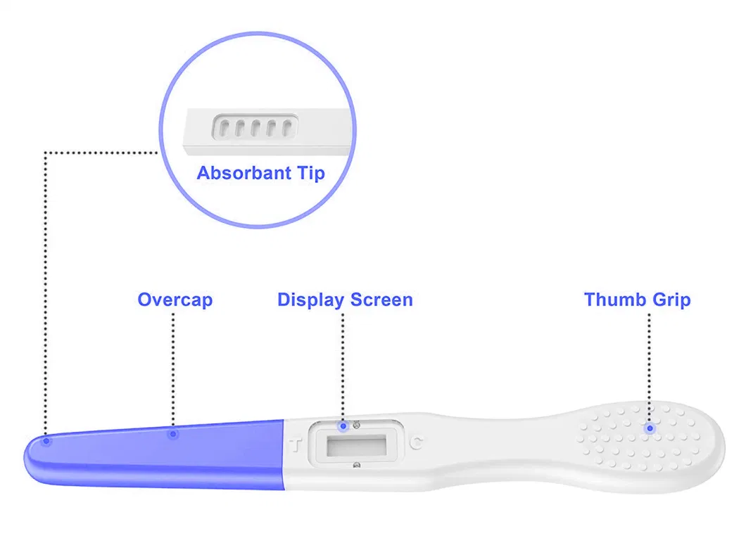 Golden Time&reg; CE ISO Approved One-Step Rapid HCG Diagnostic Midstream Kit Pregnancy Test for Early Female Home Urine