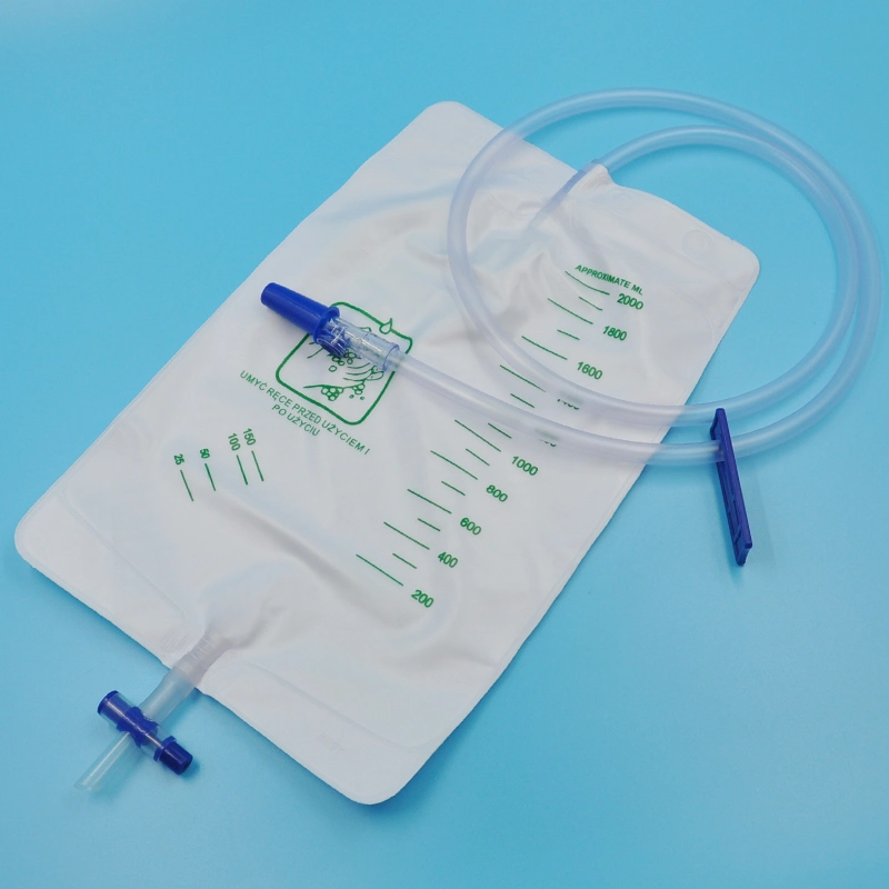 CE Cetificated Cheaper Price 2000ml Adult and Pediatric China Medical Sterile Disposable Urine Drainage Bags Urine Collection Bags Leg Urine Bags